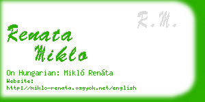 renata miklo business card